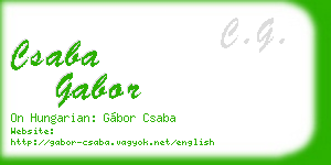 csaba gabor business card